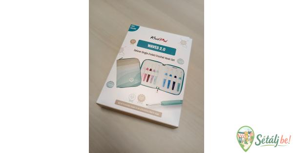 KnitPro Waves 2.0 Deluxe egyfejű horgolótű készlet